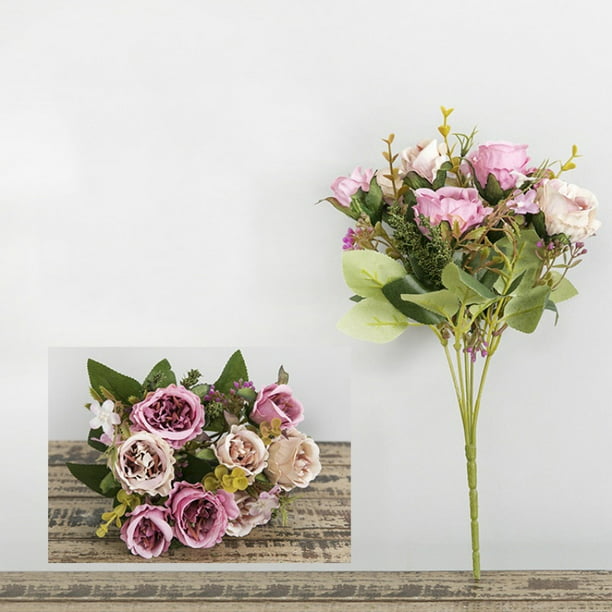 Simulation Flowers Rime Fog Artificial Bouquet Plants Wedding Home Party Decor